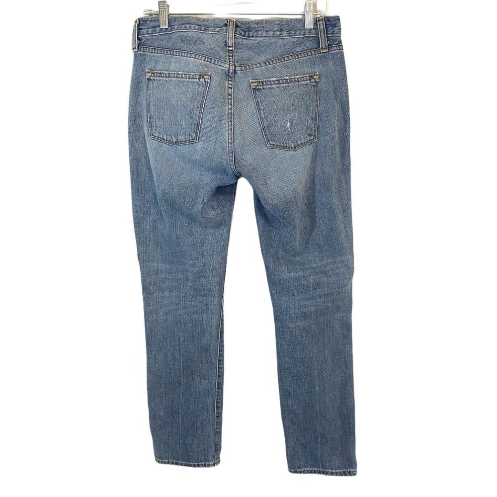 J. Crew Jeans 26 Regular Vintage Straight Slim Fit Cotton Medium Wash Distressed - Picture 2 of 12